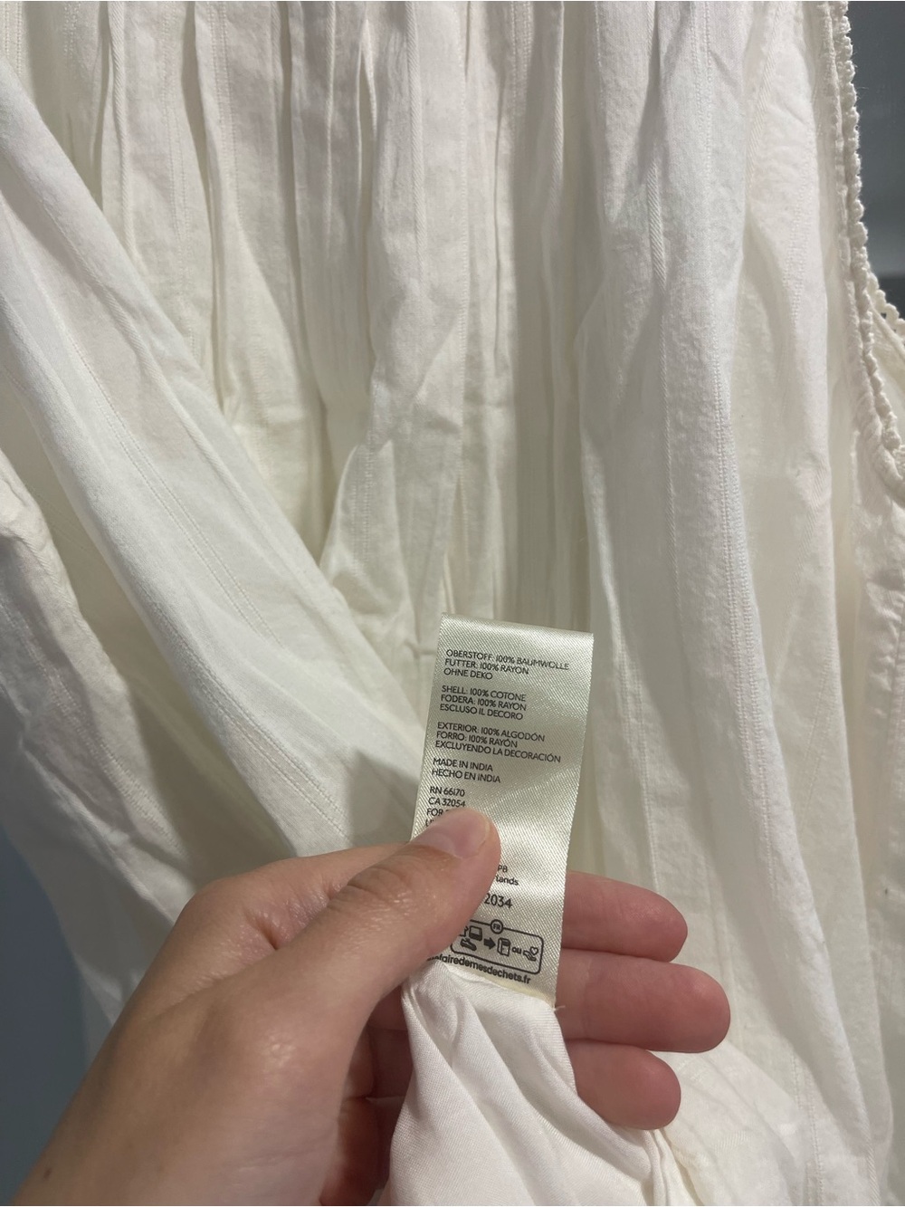 NWT Free People Latecia Embroidered Mini Dress Cotton Rayon Size medium ivory - Picture 12 of 12